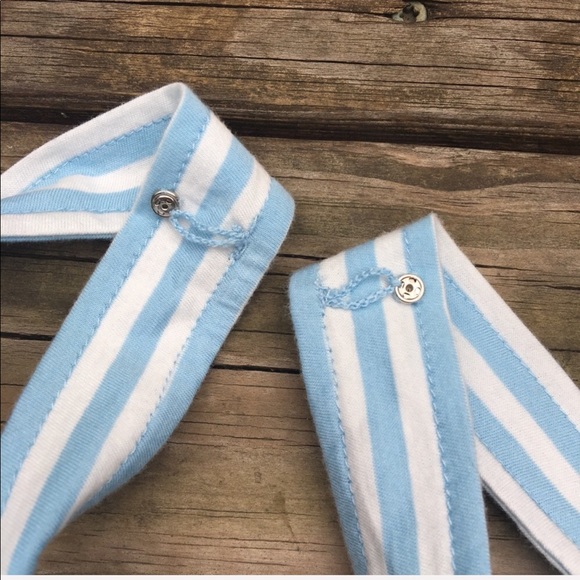 NWT j. crew Off Shoulder Ruffle Blue Striped Top - Picture 4 of 6